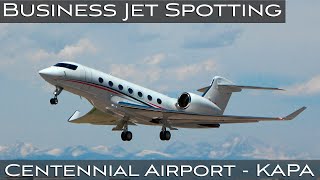 Business Jet Spotting at Centennial Airport! (4K) | Plane Spotting | [KAPA\APA]