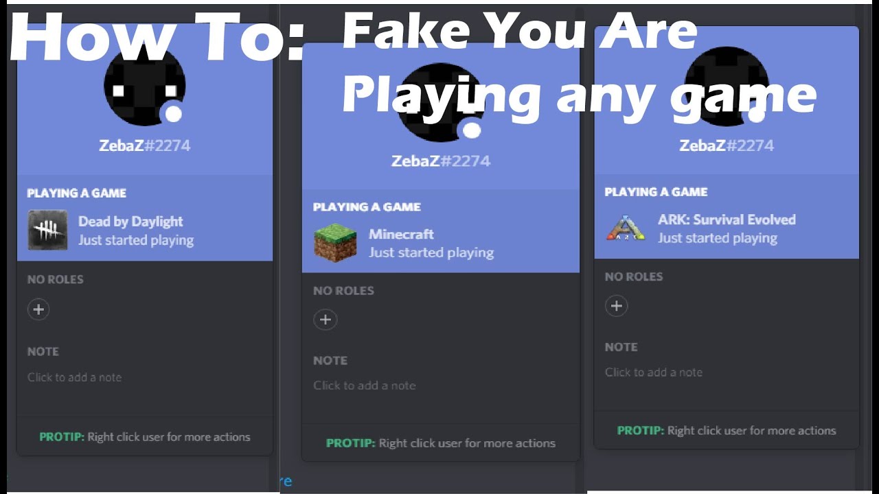 How To Fake You Are Playing A Game Discord 2020 Youtube - roblox evolve discord