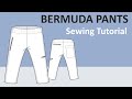 DIY Bermuda Shorts for men, Sewing Tutorial, How to make short pants / trousers