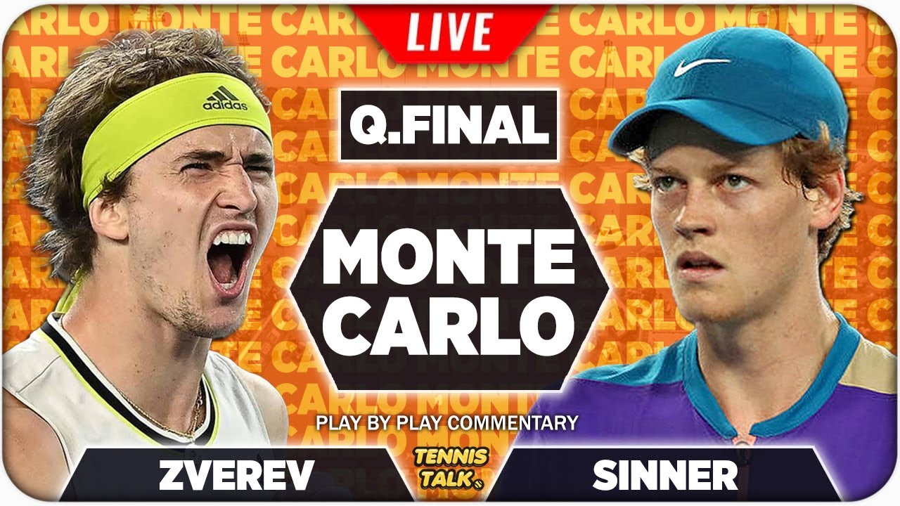 ZVEREV vs SINNER Monte Carlo Masters 2022 LIVE Tennis Play-by-Play