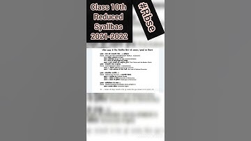 Class10th Reduced Syllabus 2021-2022||30%cut||#shorts #rbseclass10
