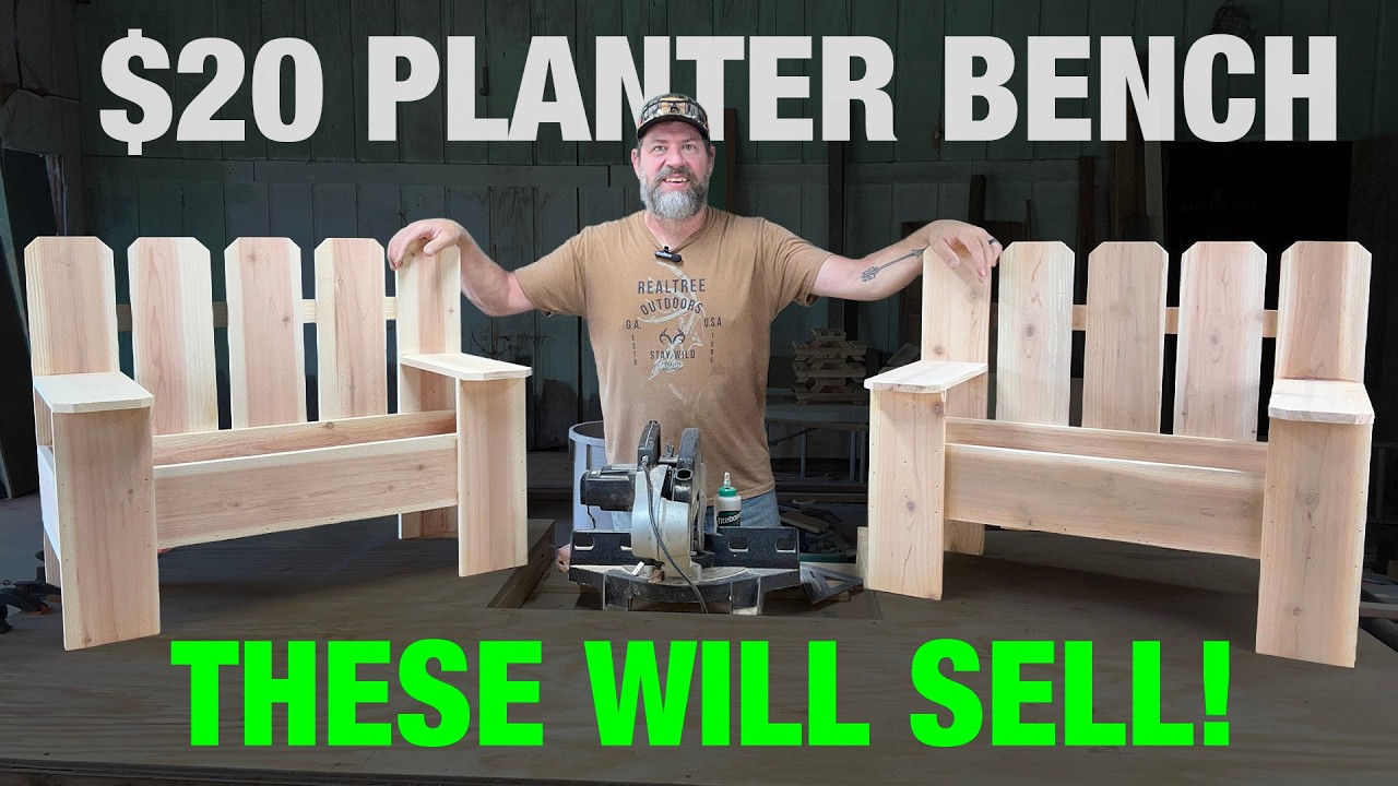 Easy 5-Picket Garden Bench Planter | Beginner Woodworking Projects