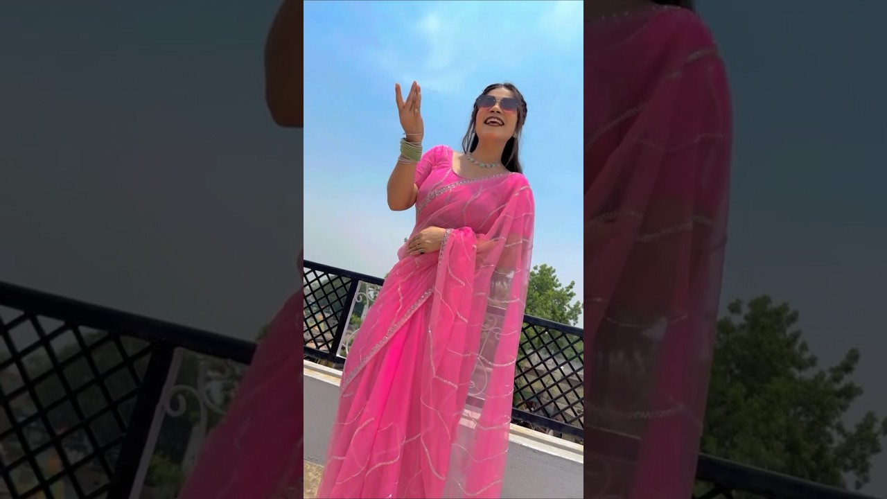 designer baby pink net saree for wedding girls | Rohit fashion club