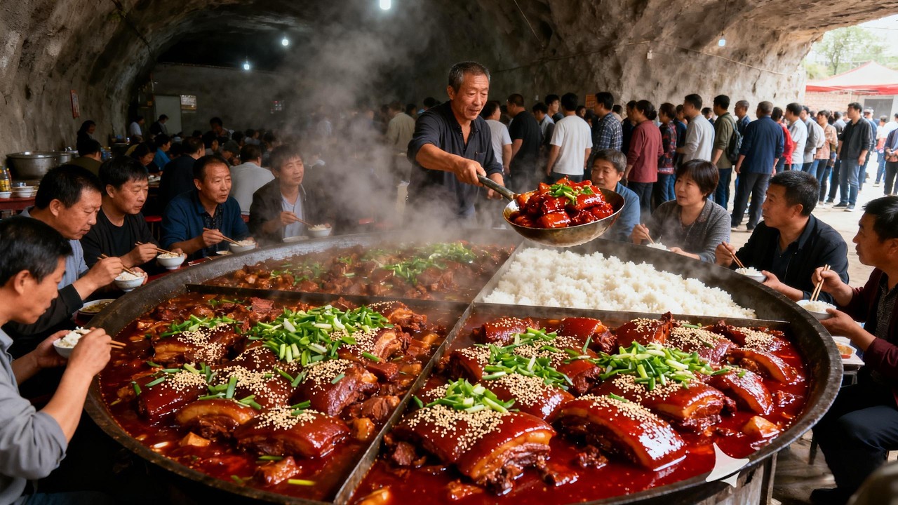 陕西咸阳农村一大怪，地下6米挖洞开饭馆，四菜一饭竟才167！【好食勇哥】