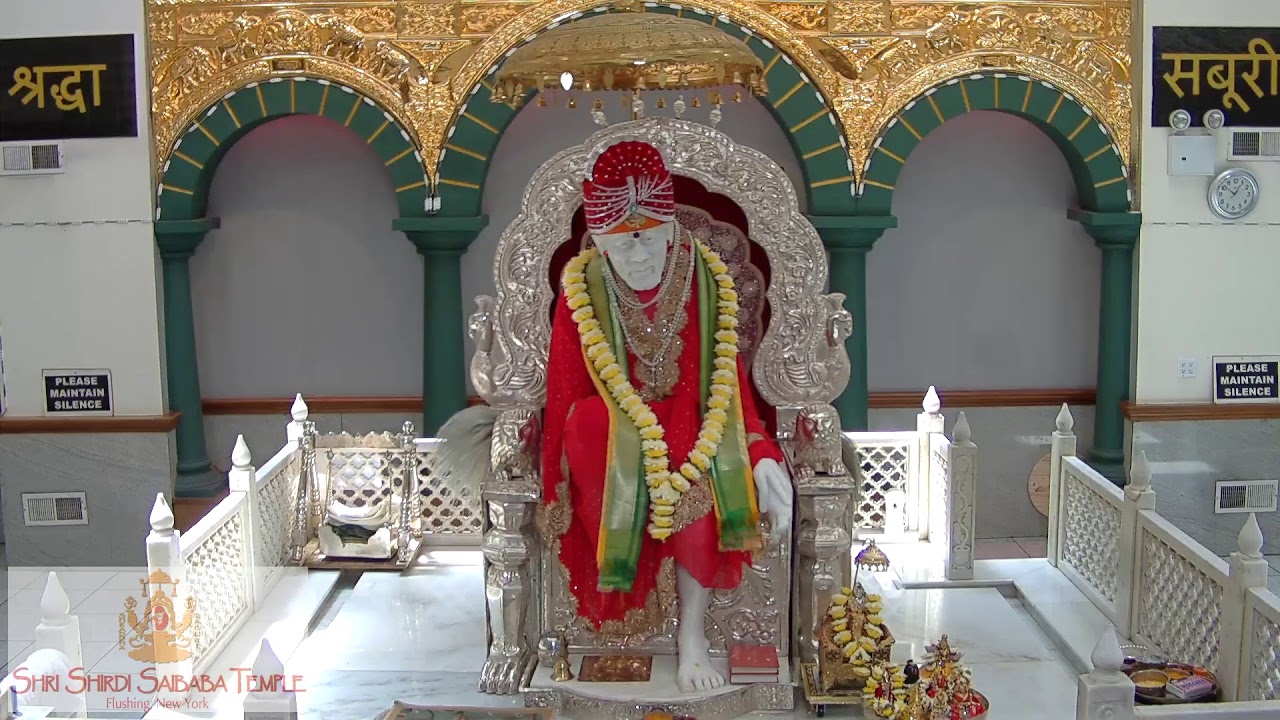 Shri Shirdi Sai Baba Temple , Flushing , New York , Live Aarti YouTube