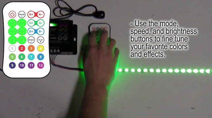 Pro RGB Music Controller with IR Remote for 5-24VDC LED Lights - EcolocityLED.com