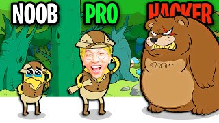 NOOB vs PRO vs HACKER In BANATOON: TREASURE HUNT!? (ALL LEVELS!) screenshot 4