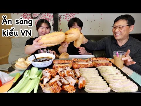 Video Vlog 473| Chuẩn kiểu ăn sáng VN: BÁNH MÌ HEO QUAY,... - youtube