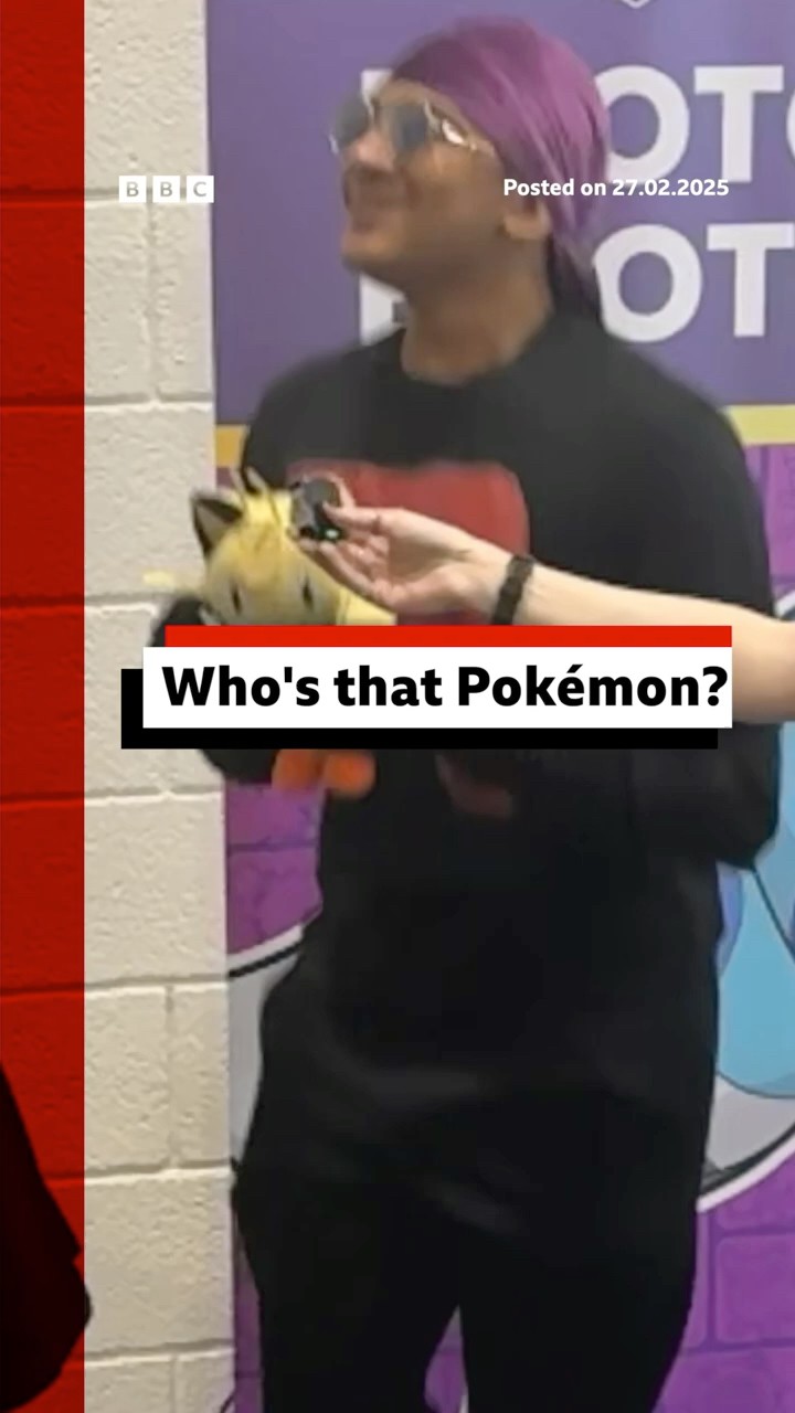 Pokemon fans try to guess who's that Pokemon? #PokemonDay #Pokemon #BBCNews