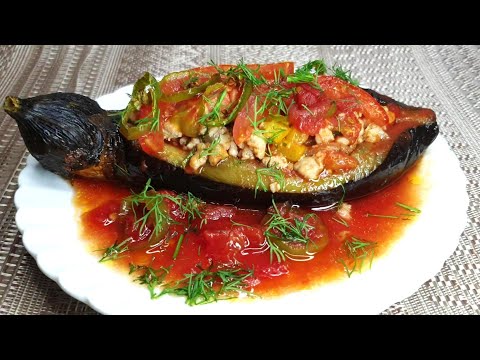Фаршированные БАКЛАЖАНЫ в духовке! РЕЦЕПТ сытного и вкусного блюда!