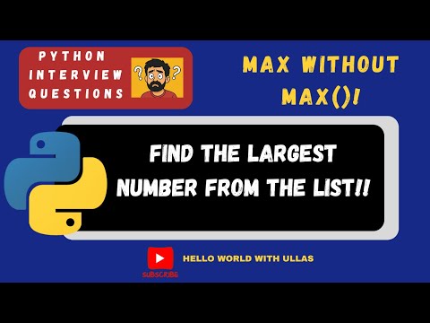 Find the Largest number in a list in python!