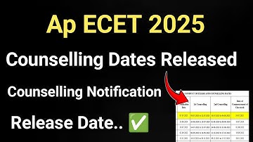 Ap ECET 2024 Counselling Expected Dates | ap ecet 2025 counselling dates