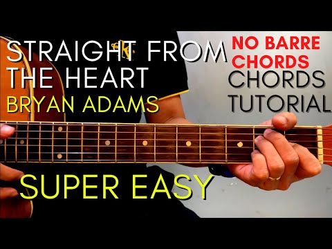 Bryan Adams - Straight From The Heart Chords (EASY GUITAR TUTORIAL) for Acoustic Cover