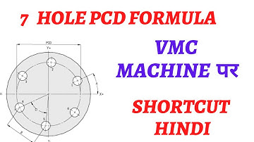 7 hole pcd formula- pitch circle diameter calculation  - PCD calculation
