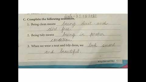 Class -1 ll Moral science ll Lesson - 2 Being Clean and Tidy ( Exercise -C )