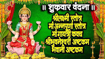 शुक्रवार वंदना~श्रीलक्ष्मी स्तोत्र~माँ अन्नपूर्णा स्तोत्र~गायत्री कवच भुवनेश्वरी~भवानी अष्टकं