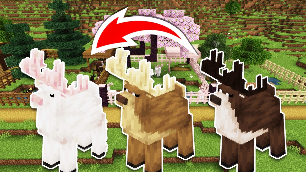 CAPTUREI 3 CERVOS RAROS e uma RENA do NARIZ VERMELHO no MINECRAFT! 🦌🔥 ...