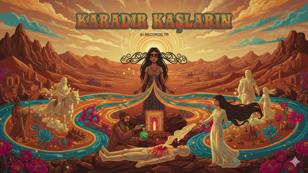 Karadır Kaşların – AI Cover | Anatolian Psychedelic Rock  🎸 | AI RECORDS TR