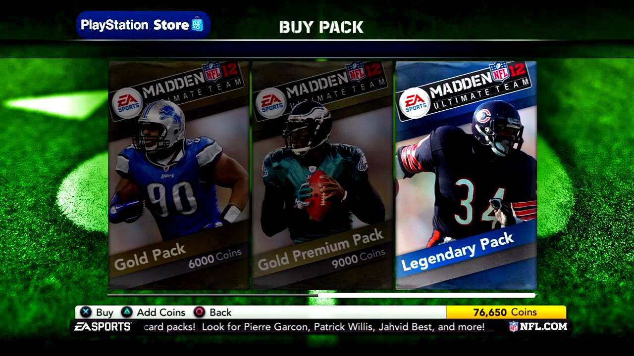 Madden 12 Ultimate Team Legendary Pack opening #15
