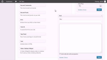Curso de WordPress. Uso de los Widgets