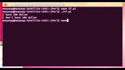 Perl If Statment Example