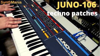 Video thumbnail of "Roland Juno-106 - a few techno patches"