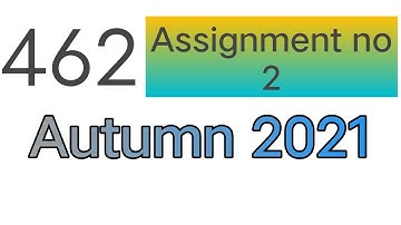 code 462 Solved Assignment no 2 Autumn 2021