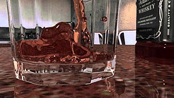 3D fluid animation with RealFlow 2014 & Maya 2014 (Whiskey Glass)