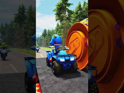Funny Cars VS Bollard Barbie & Water in BeamNG.drive #038