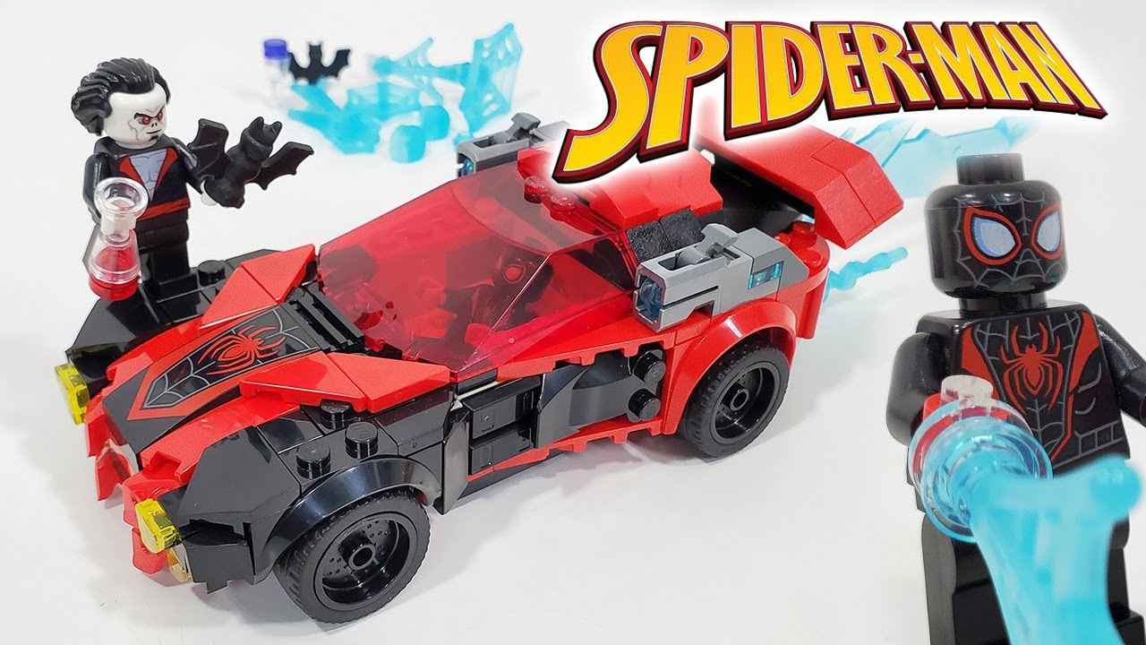 LEGO Marvel Spider-Man Miles Morales vs. Morbius 76244 Building Toy -  Featuring Race Car and Action Minifigures, Adventures in The Spiderverse,  Movie