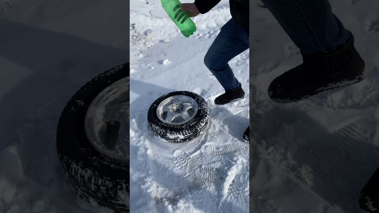 Взрыв колеса автомобиля