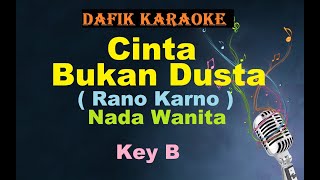 Cinta Bukan Dusta(Karaoke) Rano Karno Nada Wanita/Cewek Female Key B Lagu Nostalgia Tembang Kenangan