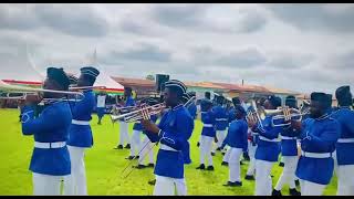 Band troops in slow and quick march