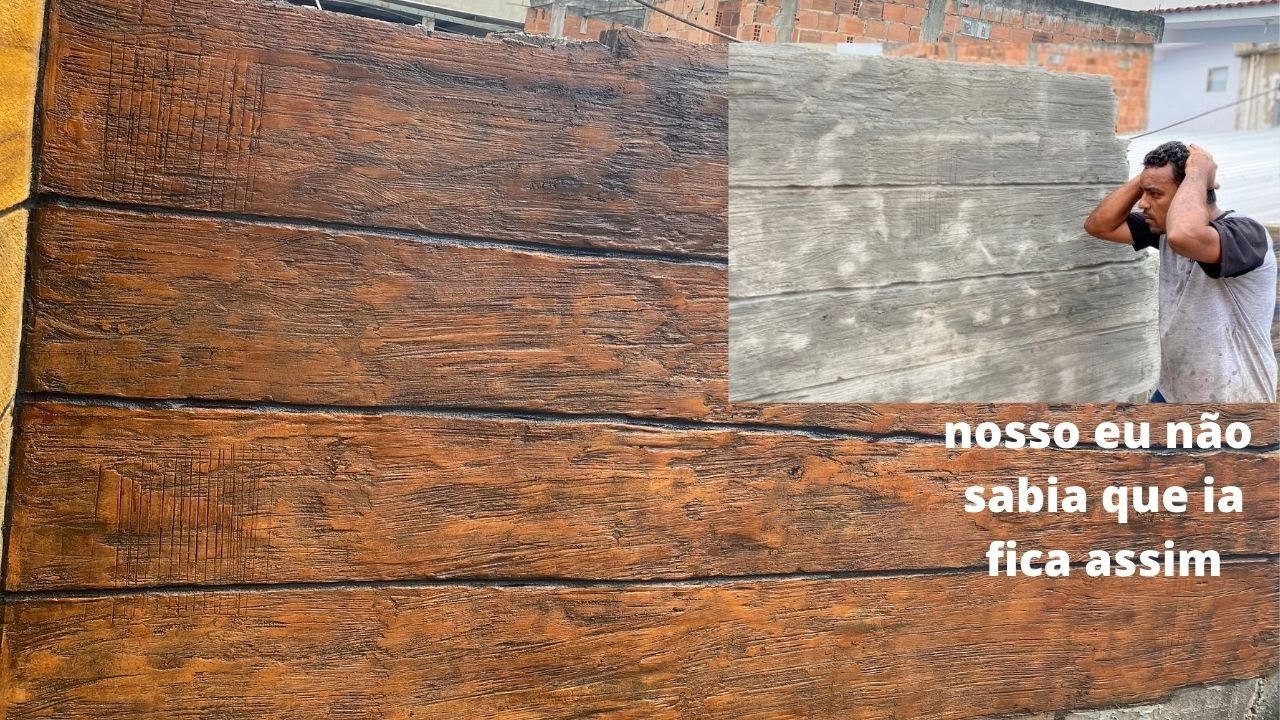 efeito madeira  com argamassa direto no tijolo  passo a passo completo