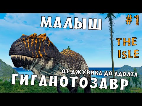 Видео: The Isle - Гиганотозавр | Соло от Джувика до Адолта | Часть 1 - Малыш | Giga from juvi to adult #1