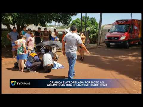 Criança é atropelada por moto ao atravessar rua no jardim Cidade Nova