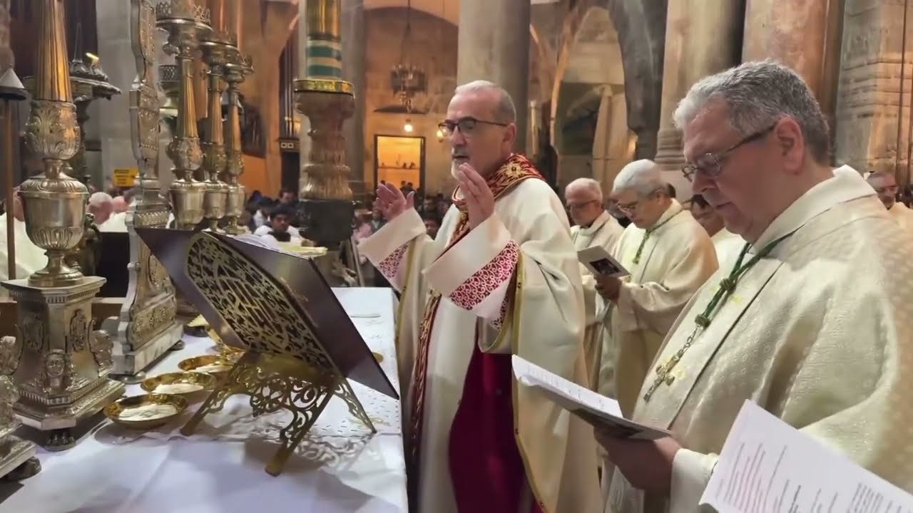 Cardinal Pizzaballa OFM celebrates mass of thanksgiving for Pope Leo XIV
