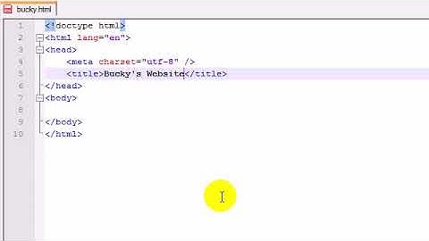 HTML5 Tutorial   2   Creating a Basic Template