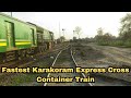 Fastest karakoram express cross container train dry port railway station  pakistan railways