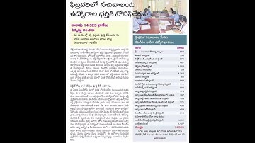 AP grama/ward sachivalayam 3rd notification 2023.