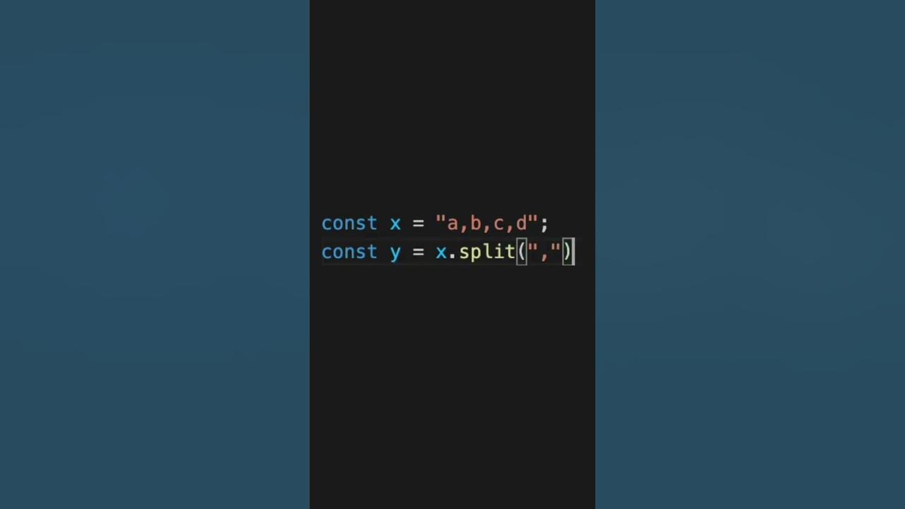 how to split a string into an array at each comma #javascript - YouTube image.