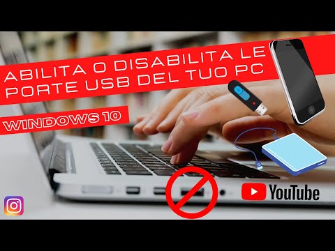 Come Abilitare  o disabilitare le USB su Windows10 velocemente.