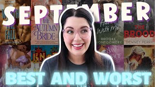 September 2023 Wrap Up | Best and Worst Books of the Month @JessenReadsRomance