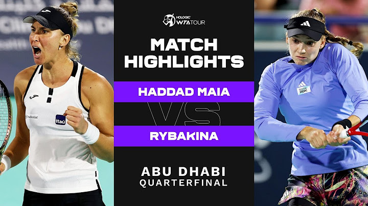 Beatriz Haddad Maia vs. Elena Rybakina | 2023 Abu Dhabi Quarterfinal | WTA Match Highlights