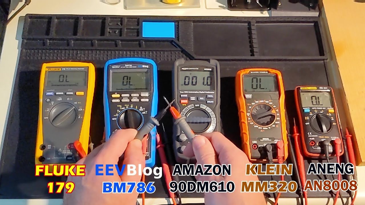 Multimeters Continuity Test FLUKE 179, EEVBlog BM786, Amazon 90DM610