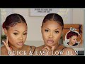 She Flat FLAT! Sleek Bun on NATURAL HAIR | Sweat-proof, NO LIFTING! | Naturally Sunny