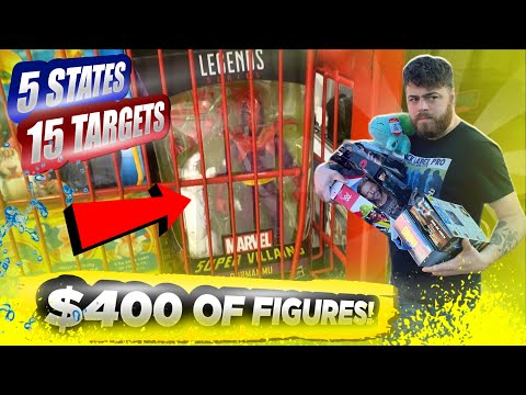 Insane Toy Hunt! 5 states! 15 targets! $400 figure haul! Marvel! AEW! WWE! DC!  NECA!