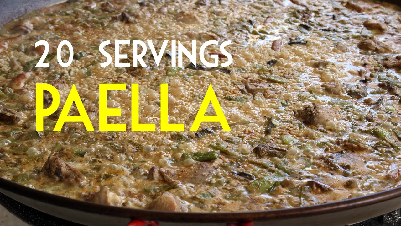 20 SERVINGS PAELLA BY SPANISH COOKING YouTube