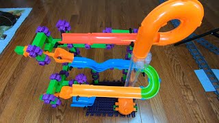 Catapult marble run construction set