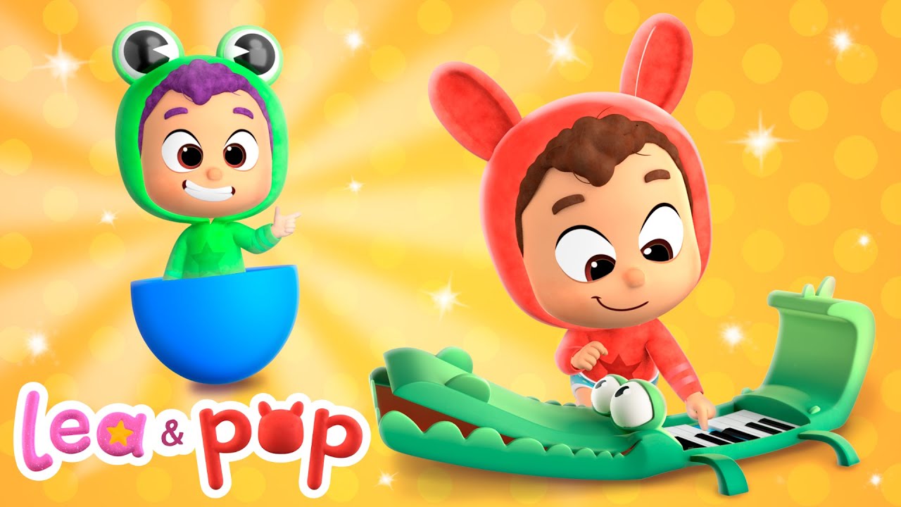 El piano de Pop y los huevos sorpresa | Globos Mono - Pop vídeos educativos